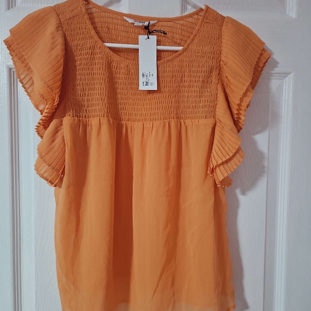 NWT orange tee Madden blouse